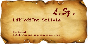 Léránt Szilvia névjegykártya